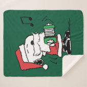 Couverture Sherpa cacahuètes | Snoopy Santa Claus Accordian (Devant (Horizontal))