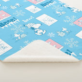 Couverture Sherpa cacahuètes | Snoopy Snow Day Motif (3/4)