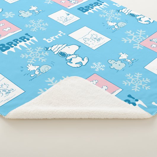 Couverture Sherpa cacahuètes | Snoopy Snow Day Motif (3/4)