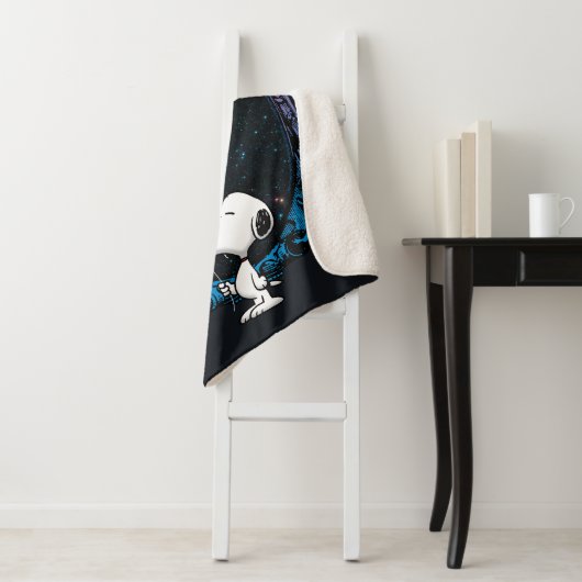 Couverture Sherpa cacahuètes | Snoopy Spacé Out Balloon (En situation)