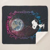 Couverture Sherpa cacahuètes | Snoopy Spacé Out Balloon (Devant (Horizontal))
