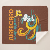 Couverture Sherpa cacahuètes | Snoopy Surboard Longboard Competition (Devant (Horizontal))
