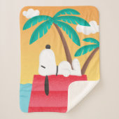 Couverture Sherpa cacahuètes | Snoopy Tropical Deco Dreams (Devant)