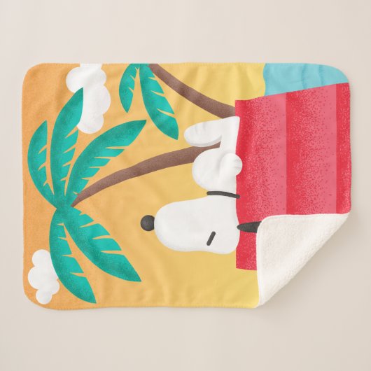 Couverture Sherpa cacahuètes | Snoopy Tropical Deco Dreams (Devant (Horizontal))