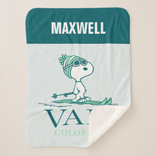 Couverture Sherpa cacahuètes Snoopy Vail Colorado
