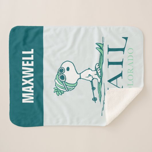 Couverture Sherpa cacahuètes | Snoopy Vail Colorado (Devant (Horizontal))