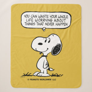 Couverture Sherpa cacahuètes Snoopy Vous ne pouvez pas regarder to