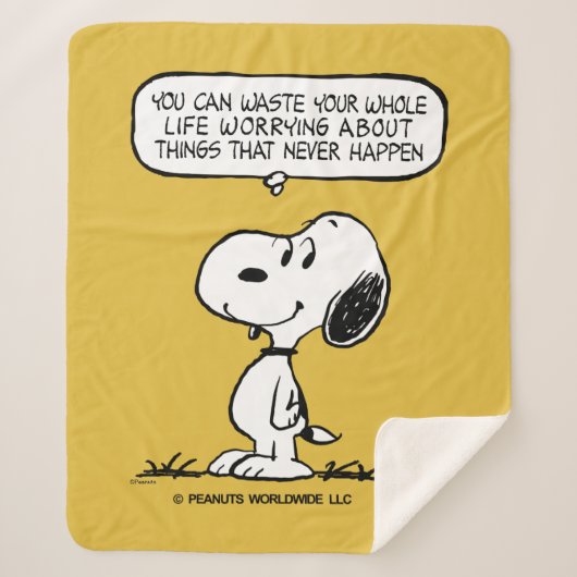 Couverture Sherpa cacahuètes | Snoopy Vous ne pouvez pas regarder to (Devant)