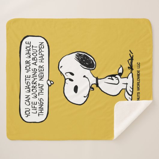 Couverture Sherpa cacahuètes | Snoopy Vous ne pouvez pas regarder to (Devant (Horizontal))
