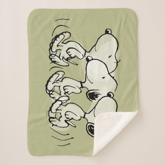 Couverture Sherpa cacahuètes | Snoopy Walking Tall (Devant)