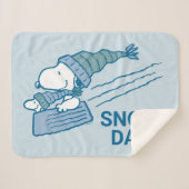 Couverture Sherpa cacahuètes | Snoopy & Woodstock (Devant (Horizontal))