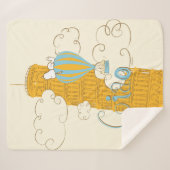 Couverture Sherpa cacahuètes | Snoopy & Woodstock Ciao (Devant (Horizontal))