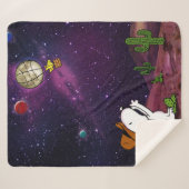 Couverture Sherpa cacahuètes | Snoopy & Woodstock Cowboy (Devant (Horizontal))
