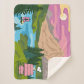 Couverture Sherpa cacahuètes | Snoopy & Woodstock Grand extérieur (Devant)