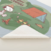 Couverture Sherpa cacahuètes | Snoopy & Woodstock Happy Campers (3/4)