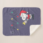 Couverture Sherpa cacahuètes | Snoopy & Woodstock Ho Ho Ho (Devant (Horizontal))