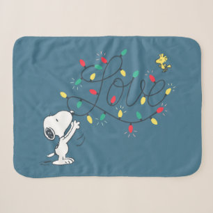 Couverture Sherpa cacahuètes Snoopy & Woodstock Holiday