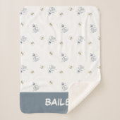 Couverture Sherpa cacahuètes | Snoopy & Woodstock Laughing Motif (Devant)