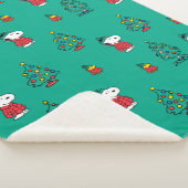 Couverture Sherpa cacahuètes | Snoopy & Woodstock Motif de Noël (3/4)
