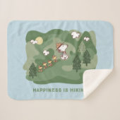 Couverture Sherpa cacahuètes | Snoopy & Woodstock Randonnée (Devant (Horizontal))