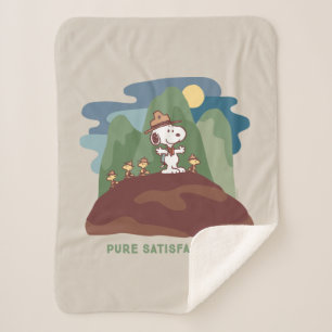 Couverture Sherpa cacahuètes   Snoopy & Woodstock Satisfaction pure