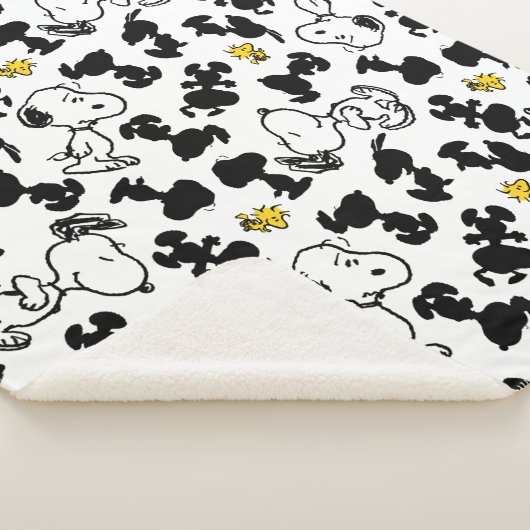 Couverture Sherpa cacahuètes | Snoopy & Woodstock Shadow Motif (3/4)