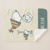 Couverture Sherpa cacahuètes | Snoopy & Woodstock Ski Trip (Devant (Horizontal))