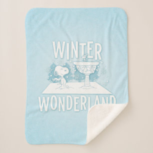 Couverture Sherpa cacahuètes   Snoopy & Woodstock Winter Wonderland