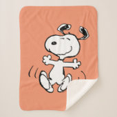 Couverture Sherpa cacahuètes | Une Danse Heureuse Snoopy (Devant)