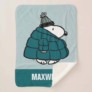 Couverture Sherpa cacahuètes   Veste Snoopy Winter Puffer