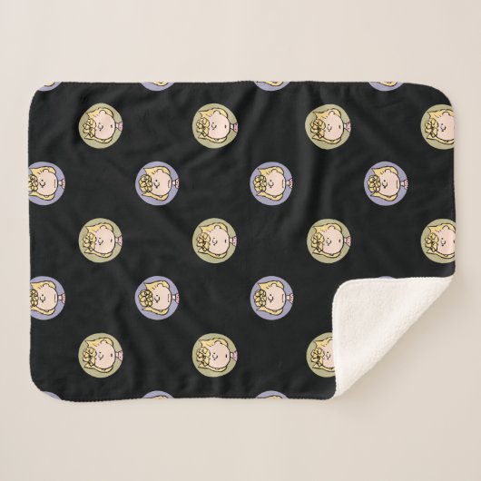 Couverture Sherpa cacahuètes | Visages de Sally (Devant (Horizontal))