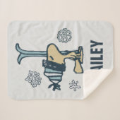 Couverture Sherpa cacahuètes | Woodstock Ski Pro | Ajouter Votre Nom (Devant (Horizontal))