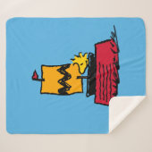 Couverture Sherpa cacahuètes | Woodstock Snoopy Plat Bateau à voile (Devant (Horizontal))