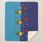 Couverture Sherpa cacahuètes | Woodstock Snow Shovel Team (Devant)