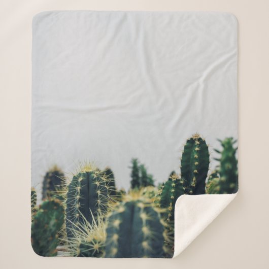 COUVERTURE SHERPA CACTI VERT (Devant)