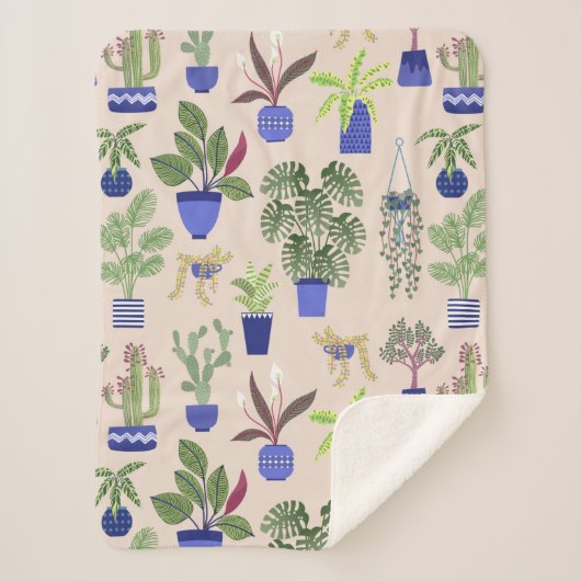 Couverture Sherpa Cactus Cactus Succulent Houseplant (Devant)
