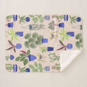 Couverture Sherpa Cactus Cactus Succulent Houseplant (Devant (Horizontal))