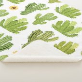 Couverture Sherpa Cactus du désert vert : Aquarelle transparente (3/4)