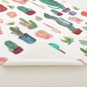 Couverture Sherpa Cactus et boutons (3/4)