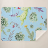 Couverture Sherpa Cactus Motif 10 (Devant (Horizontal))