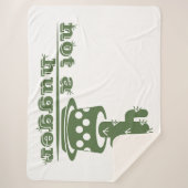 Couverture Sherpa Cactus Pas un gros cactus drôle dire (Devant)