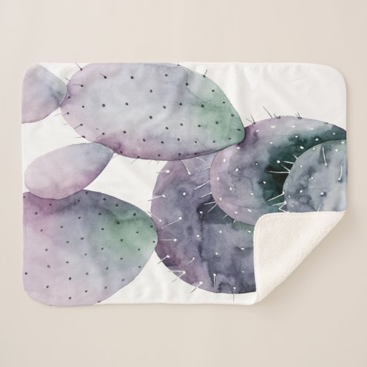 Couverture Sherpa Cactus pourpre (Devant (Horizontal))