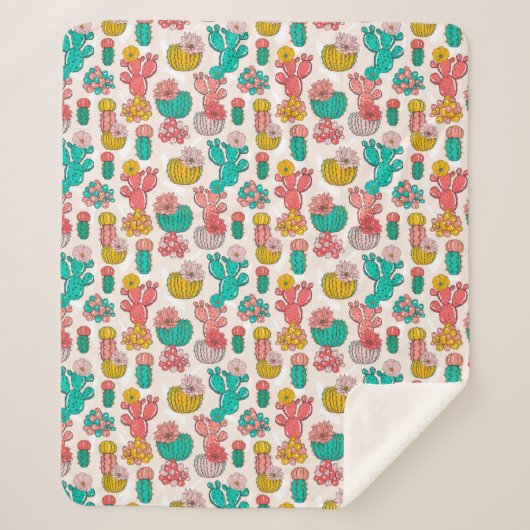Couverture Sherpa Cactus Sherpa Blanket (Devant)