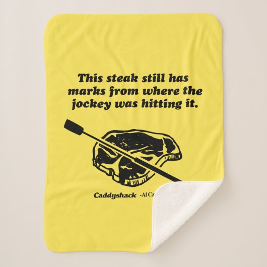 Couverture Sherpa Caddyshack | Ce Steak A Encore Des Marques (Devant)