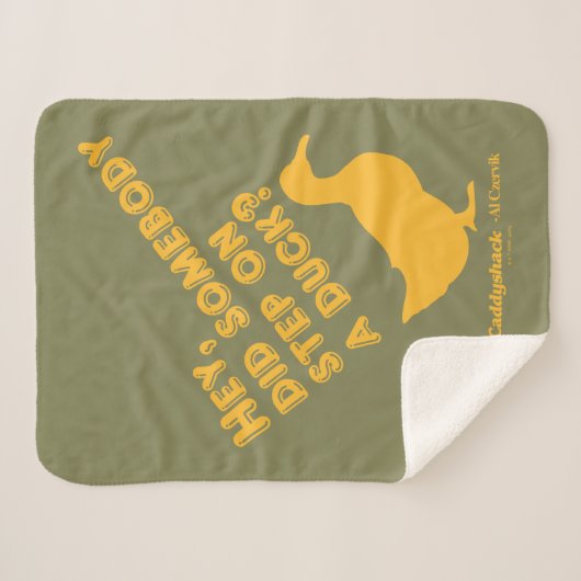 Couverture Sherpa Caddyshack | Hey, Quelqu'Un A Marché Sur Un Canard (Devant (Horizontal))
