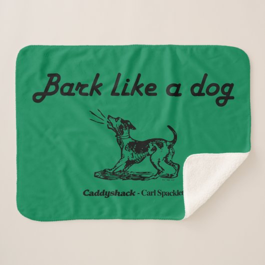 Couverture Sherpa Caddyshack | L'écorce Comme Un Chien ! (Devant (Horizontal))