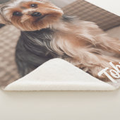 Couverture Sherpa Cadeau Amoureux des chiens photo avec nom (3/4)