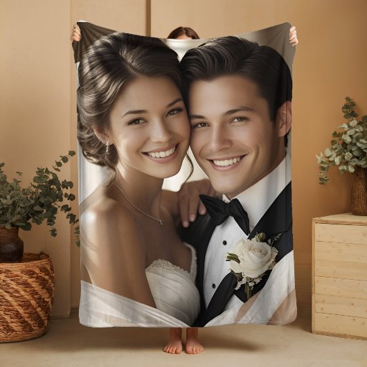 Couverture Sherpa Cadeau Anniversaire Sherpa Blanket Mariage Photo F