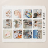 Couverture Sherpa Cadeau de grille de collage de photos de famille t (Devant (Horizontal))