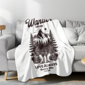 Couverture Sherpa Cadeau de mariage personnalisé avec nom et date